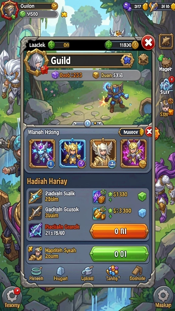 Karakter-karakter unik yang dapat dipilih oleh pemain.