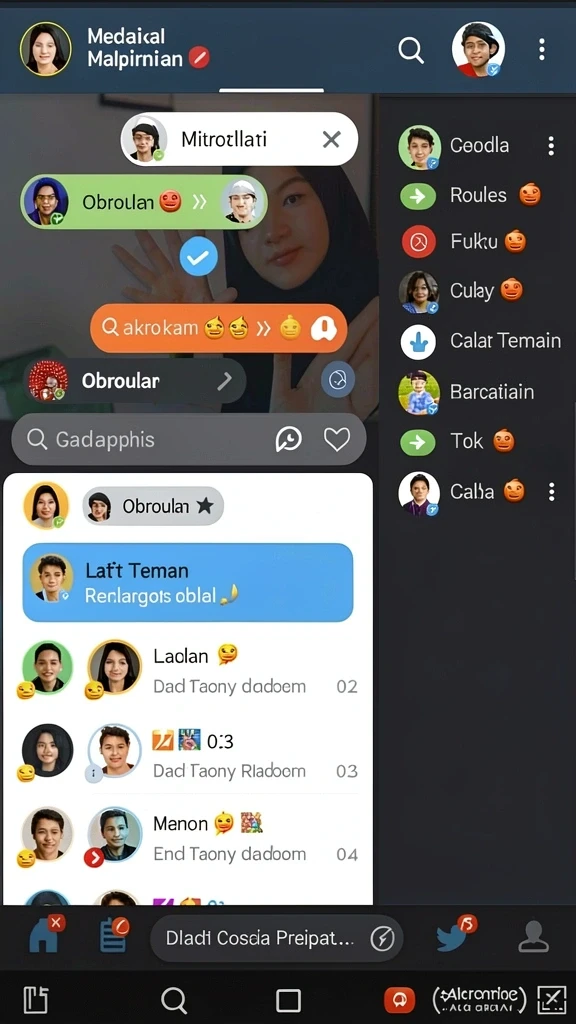 Screenshot aplikasi DBLTOTO memperlihatkan fitur live chat yang interaktif.