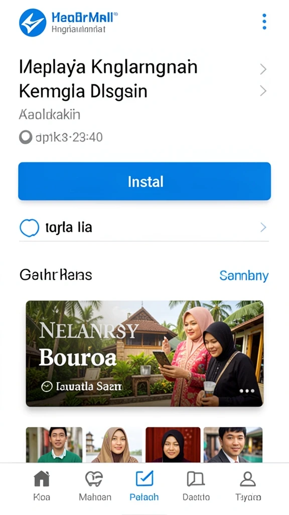 Tampilan utama yang menarik dengan karakter ikonik.