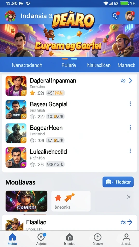 Beragam pilihan permainan dengan grafik berkualitas tinggi.