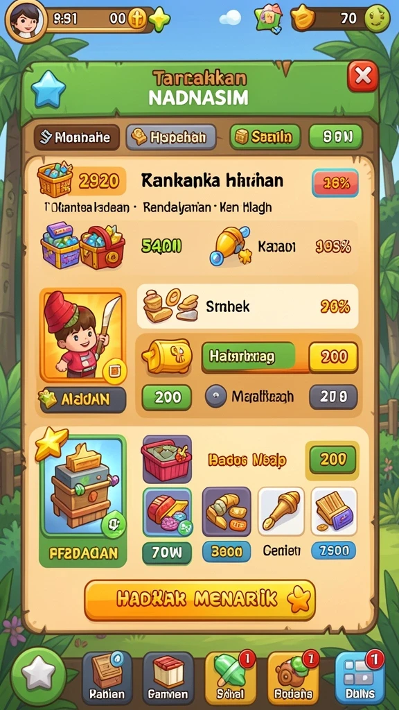 Screenshot ketiga menunjukkan fitur interaksi antar pemain.
