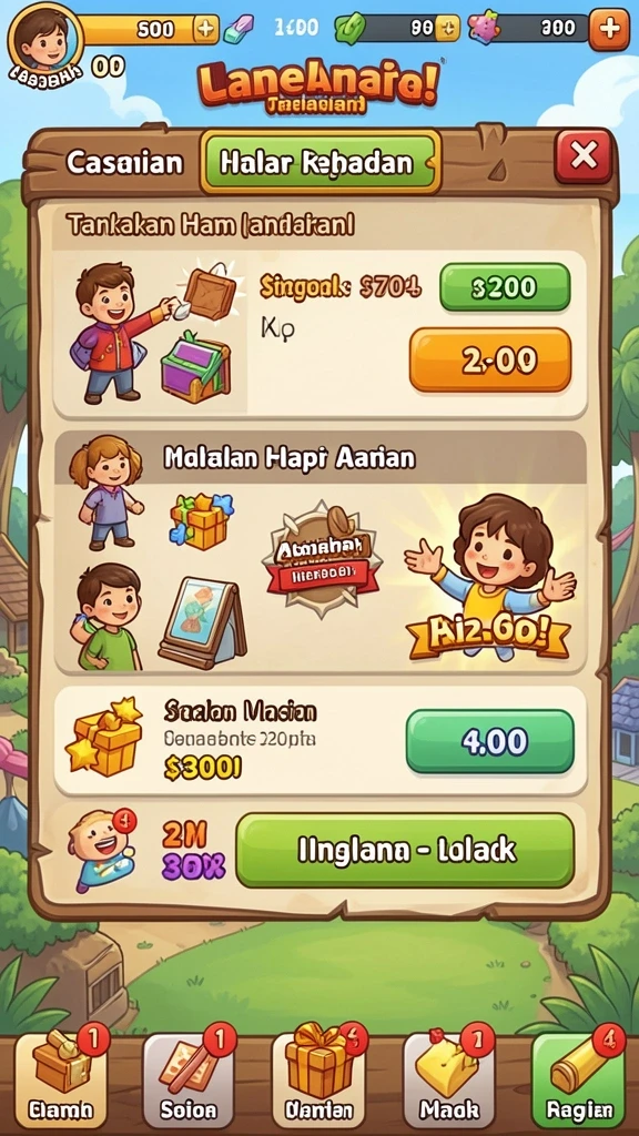Gameplay seru dengan banyak pilihan level.