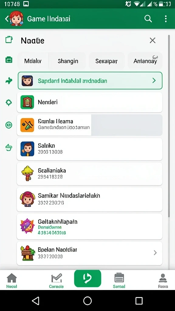 Pilihan permainan yang beragam dan seru.