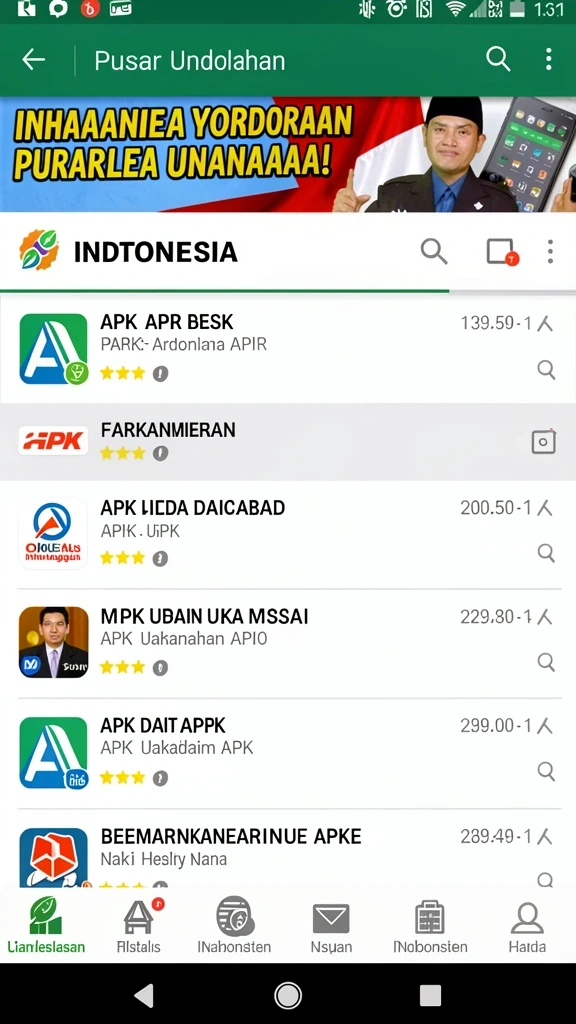 Berbagai pilihan permainan yang membuat tidak bosan.