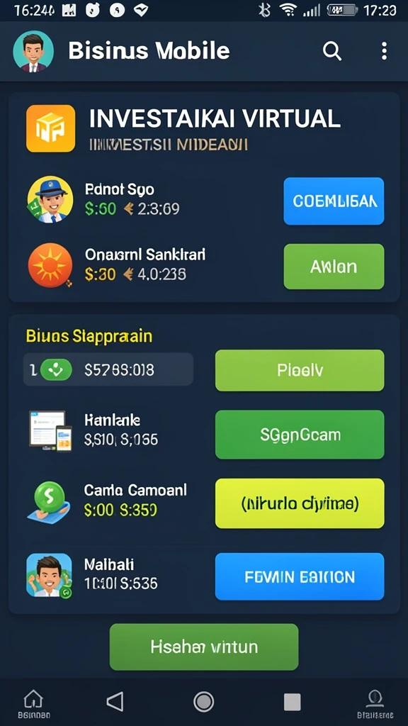 Screenshot menampilkan layar utama permainan dengan tema yang menarik.
