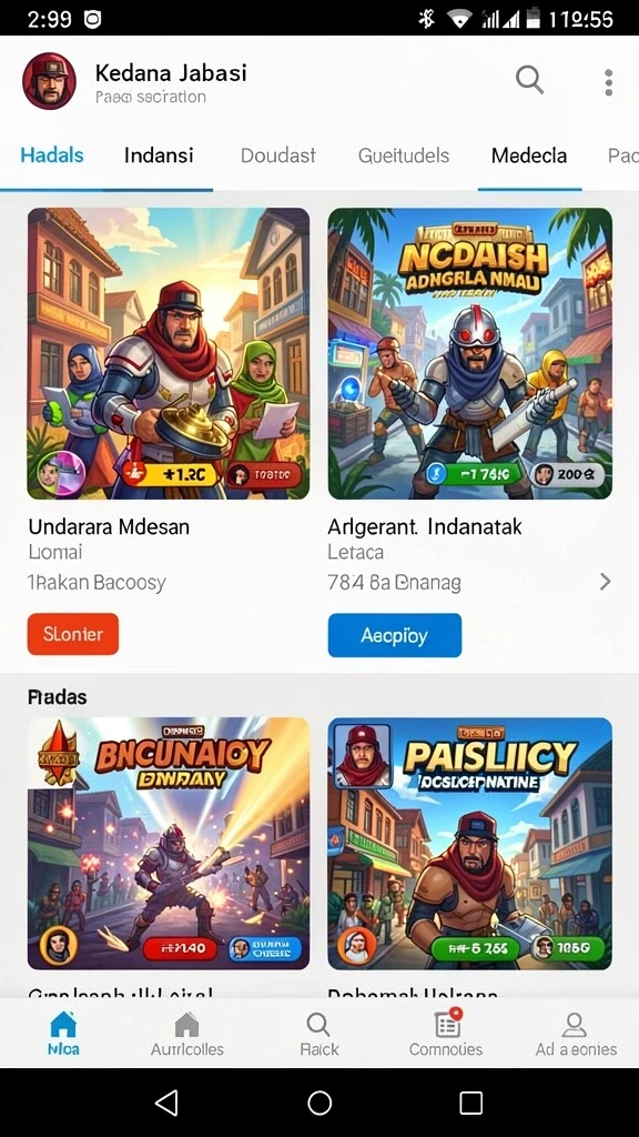 Screenshot ketiga menggambarkan interaksi sosial antar pemain.